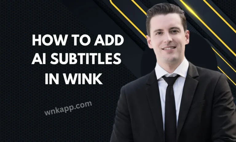 Add AI Subtitles in Wink